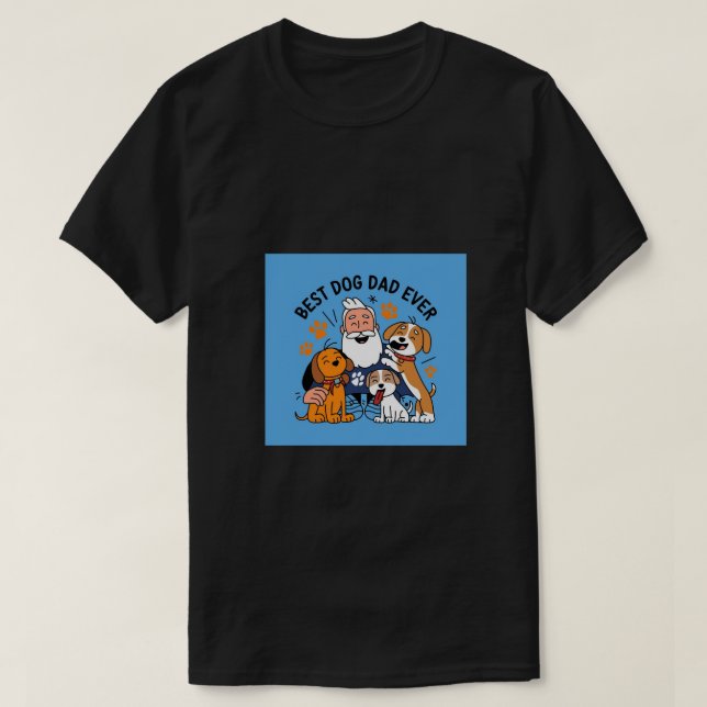 Camiseta Melhor Pai De Cão Alguma Vez Personalizado Foto De (Frente do Design)