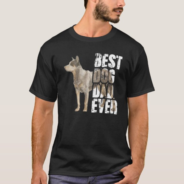 Camiseta Melhor Pai De Cão Em Cão Australiano (Frente)