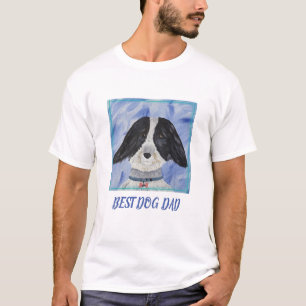 Camiseta Melhor Pai de Cão, Furto Preto e Branco Perdido a
