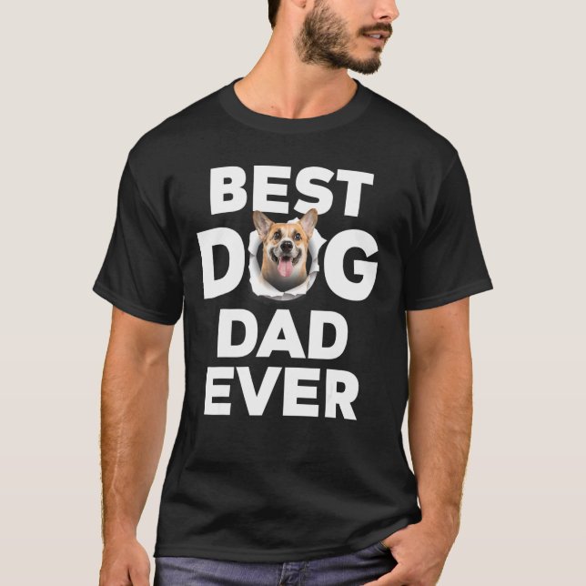 Camiseta Melhor Pai De Cão Nunca Corgi (Frente)