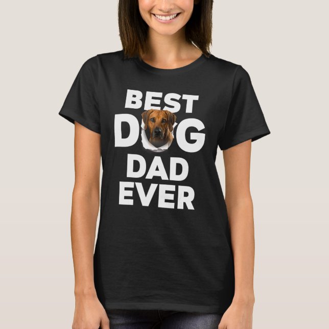Camiseta Melhor Pai De Cão Nunca Ridgeback Ridgeback (Frente)