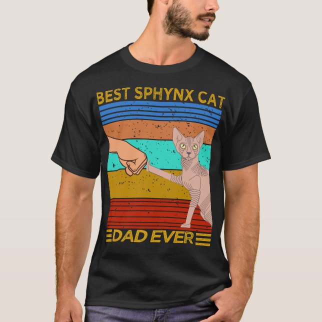 Camiseta Melhor Pai de Cat Sphynx Alguma vez (Frente)