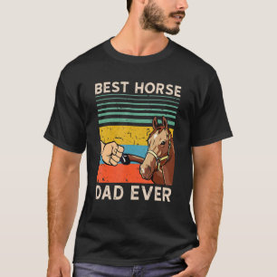 Camiseta Melhor Pai de Cavalo de Todos os Tempos Vintage Fe