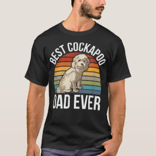 Camiseta Melhor Pai de Cockapoo de Todos os Tempos  Cachorr