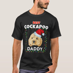 Camiseta Melhor Pai de Cockapoo Festa de Natal Poo
