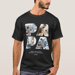 Camiseta Melhor Pai De Colagem De Fotos Para Papa, Dia de o