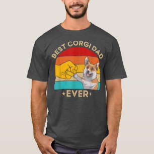 Camiseta Melhor Pai De Corgi Alguma Vez Vintage Dog Dover P