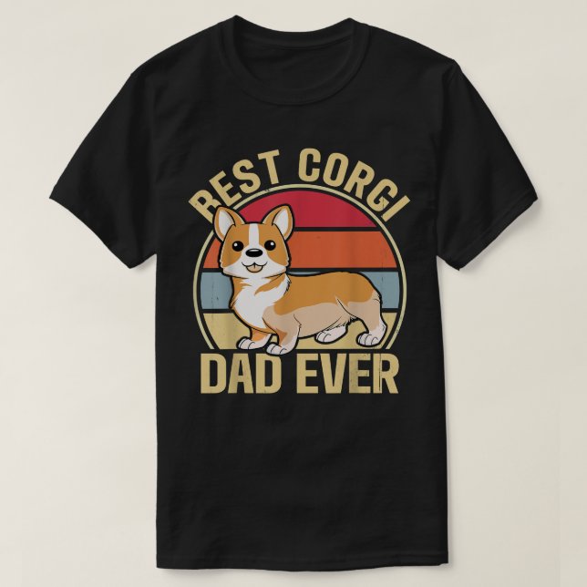 Camiseta Melhor Pai De Corgi Do Mens  (Frente do Design)