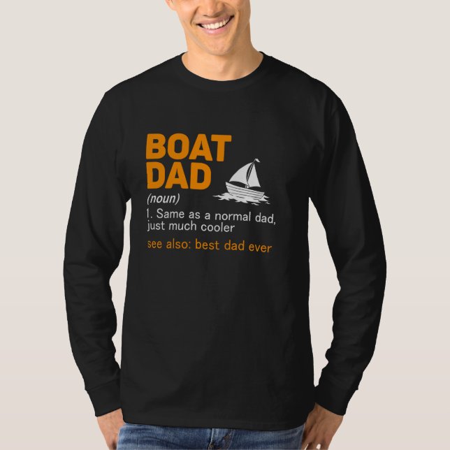 Camiseta Melhor Pai de Definição de Pai de Barco Nunca (Frente)
