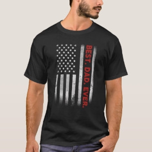 Camiseta Melhor Pai De Dia de os pais De Bandeira Americano