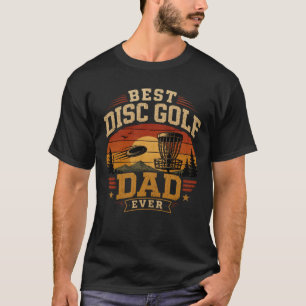 Camiseta Melhor Pai de Disc Golf de Todos os Tempos Emblema