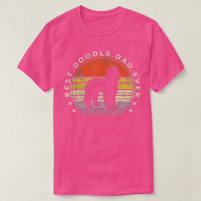Camiseta Melhor Pai de Doodle Divertido - Proprietário do D (Frente do Design)