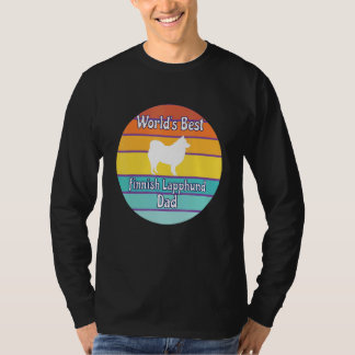 Camiseta Melhor Pai de Finnish Lapphund do Mundo