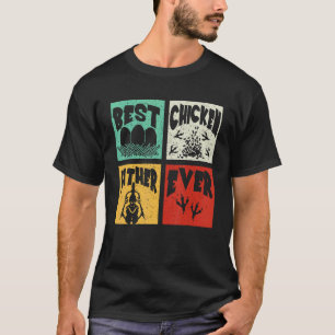 Camiseta Melhor Pai de Frango Vintage Retro Já Família de