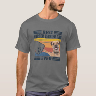 Camiseta Melhor Pai de Fronteira com Terrier Nunca Vintage 