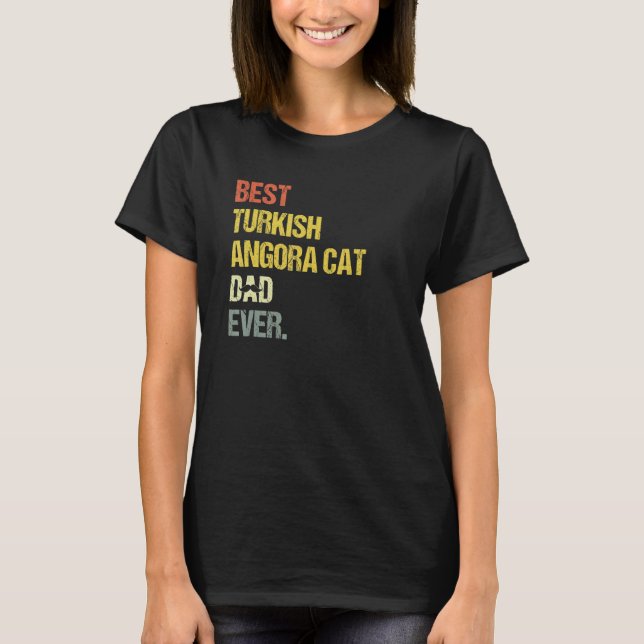 Camiseta Melhor Pai de Gata de Angora Turca (Frente)