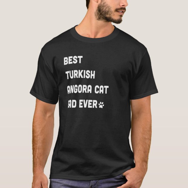 Camiseta Melhor Pai de Gata de Angora Turca (Frente)