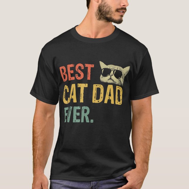 Camiseta Melhor Pai De Gato Alguma Vez Camisa-Pai De Gato (Frente)