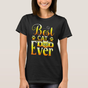 Camiseta Melhor Pai De Gato Alguma Vez Retrô De Pai De Gato