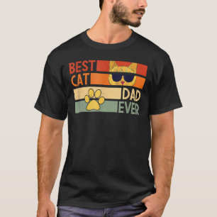 Camiseta Melhor Pai De Gato Alguma Vez Retroativo Com Gato