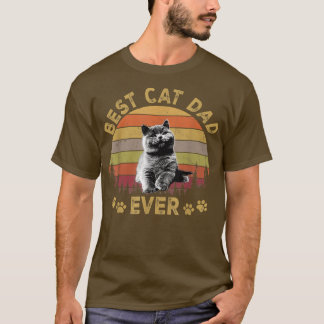 Camiseta Melhor Pai De Gato Alguma Vez T-Shirt Engraçado Pa