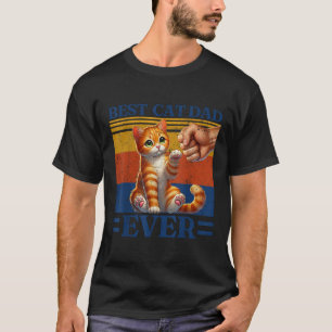 Camiseta Melhor Pai De Gato Alguma Vez Vintage Melhor Tabul
