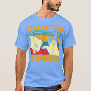 Camiseta Melhor Pai De Gato Alguma Vez Vintage Men Bump Dia