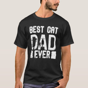 Camiseta Melhor Pai De Gato Alguma Vez Vintage Para Dia de