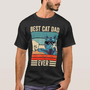 Camiseta Melhor Pai de Gato Antigo Já Existiu Bata o Punho