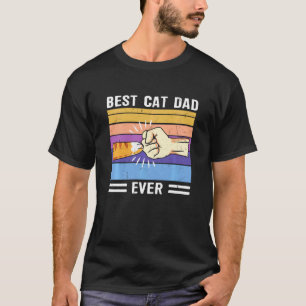 Camiseta Melhor Pai de Gato Antigo Já Existiu Pata Punho Er