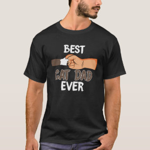 Camiseta Melhor Pai de Gato Bump em punho de pata para Pais
