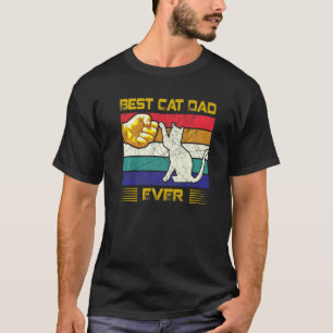 Camiseta Melhor Pai De Gato Com Vintage Retroativa Para Hom