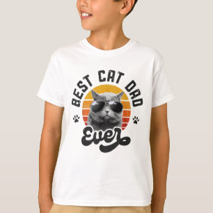 Camiseta Melhor Pai De Gato De Dia de os pais De Pai Engraç