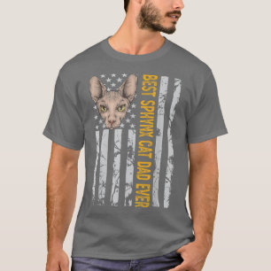 Camiseta Melhor Pai de Gato de Espingarda EUA Bandeira amer