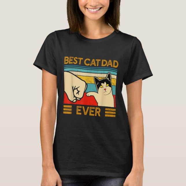 Camiseta Melhor Pai De Gato De Pai Engraçado (Frente)