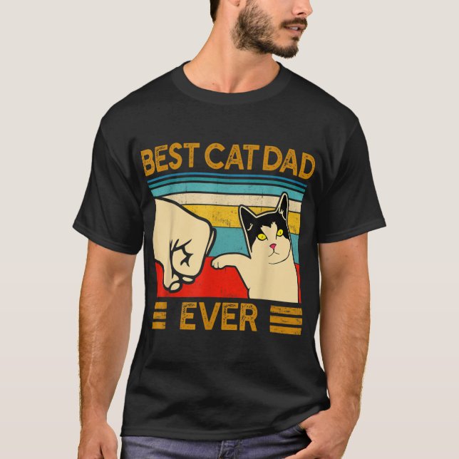 Camiseta Melhor Pai De Gato De Pai Engraçado (Frente)