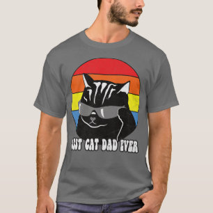Camiseta Melhor Pai De Gato De Pai Engraçado Vintage