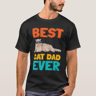 Camiseta Melhor Pai de Gato de Sempre Dono de Gato Divertid