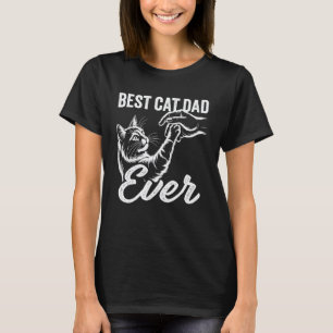 Camiseta Melhor Pai de Gato de Todos Dia dos Pais Pai de Ga