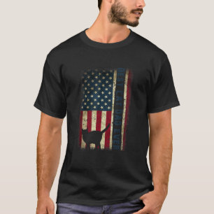 Camiseta Melhor Pai de Gato de Todos os Tempos Bandeira Ame