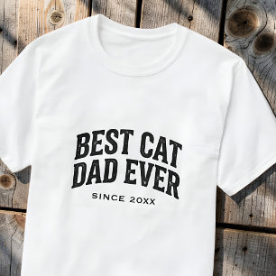 Camiseta Melhor Pai de Gato de Todos os Tempos Desde Ano Pe