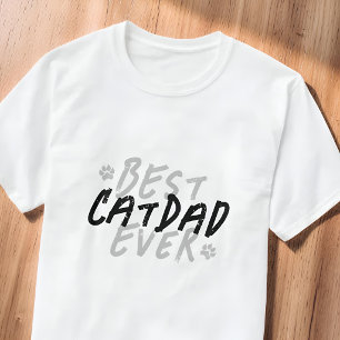 Camiseta Melhor Pai de Gato de Todos os Tempos Moderno Grun