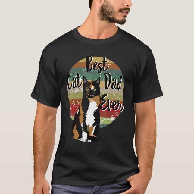 Camiseta Melhor Pai de Gato de Todos os Tempos Presente do  (Frente)