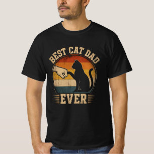 Camiseta Melhor Pai de Gato de Todos os Tempos Retro Pôr do