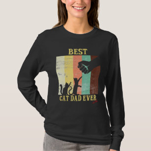 Camiseta Melhor Pai de Gato de Todos os Tempos Retro Vintag
