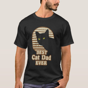 Camiseta Melhor Pai de Gato de Todos os Tempos Vintage Anos