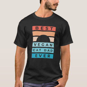 Camiseta Melhor Pai De Gato De Vegan Já Pai Engraçado Cat