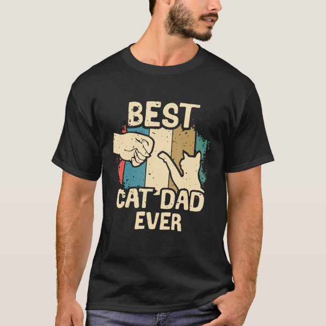 Camiseta Melhor Pai De Gato Do Dia Do Pai (Frente)