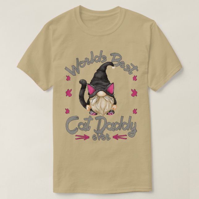 Camiseta Melhor Pai De Gato Do Mundo Para Proprietários De  (Frente do Design)