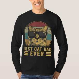 Camiseta Melhor Pai De Gato Do Vintage Ajustado De Bump